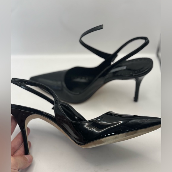 Flawed Manolo Blahnik Women’s Size 36.5 US 6.5 Didion Slingback Pump Black - Picture 6 of 14